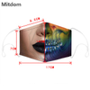 Disposable protective 3D cloth fashion half face mask with filter