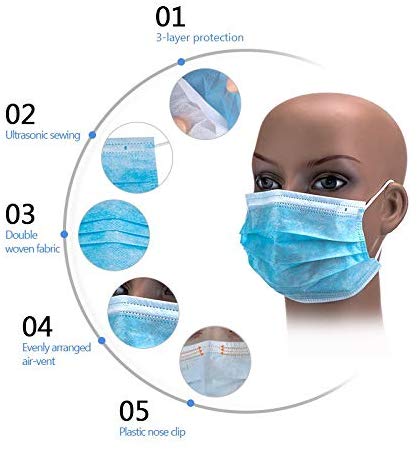 Wholesales Factory Supply Quick Shipping CE FDA Certified 3 Plys Protective Medical Face Masks